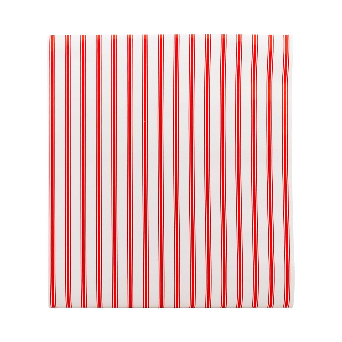 Red striped table runner from My Mind’s Eye with a woven fabric design, perfect for table decoration.