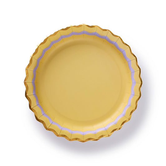 Rainbow Ric Rac Assorted Dinner Plates 10" | Set of 10 - Porcupine Paper Co.