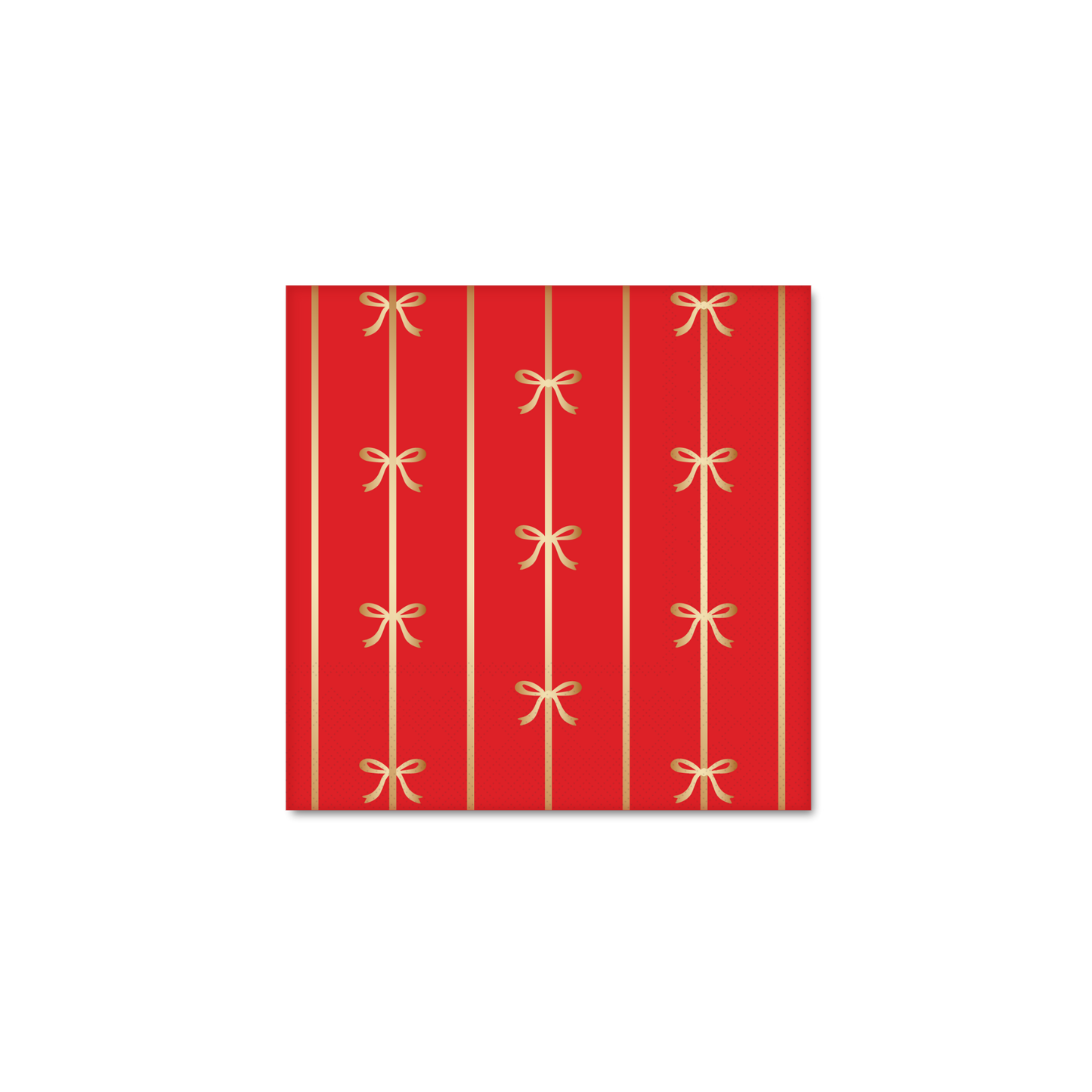 Cherry Red Signature Bow Small Napkins | 20 count