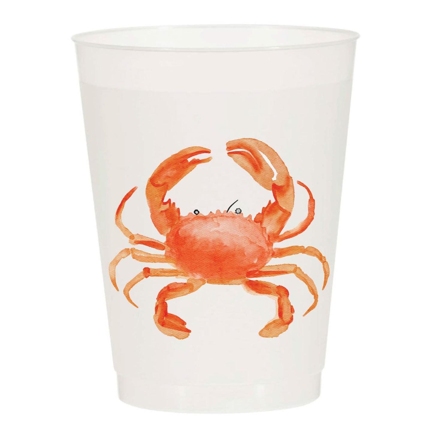 Six frosted Stone Crab Cups by Sip Hip Hooray, featuring a textured stone crab design, perfect for serving drinks.