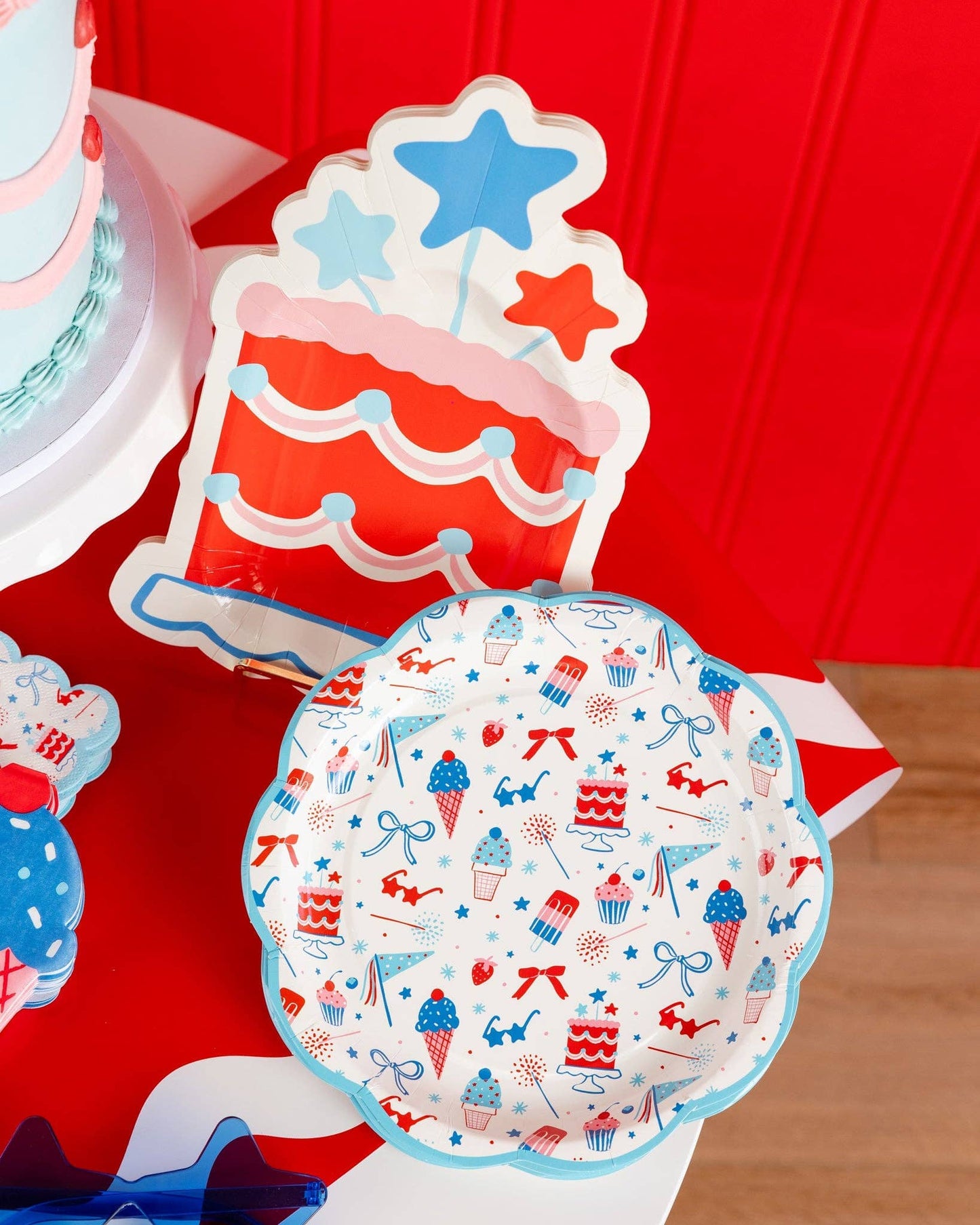 Summer Cake Shaped 11" Paper Plate | 8 count