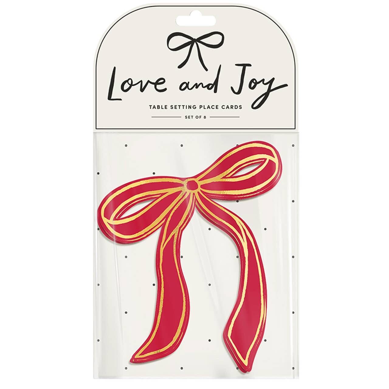 Red Bow Table Setting Placecards | Set of 8