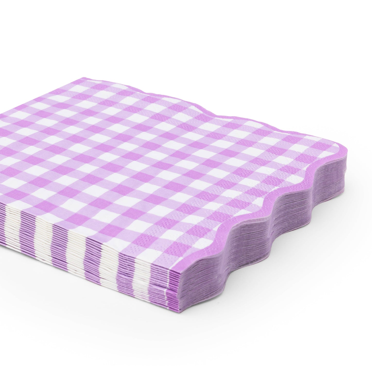 Lilac Gingham Dinner Napkins | 20 Count