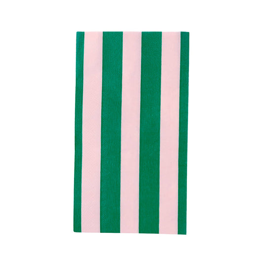 Pink & Green Signature Cabana Stripe Guest Towels