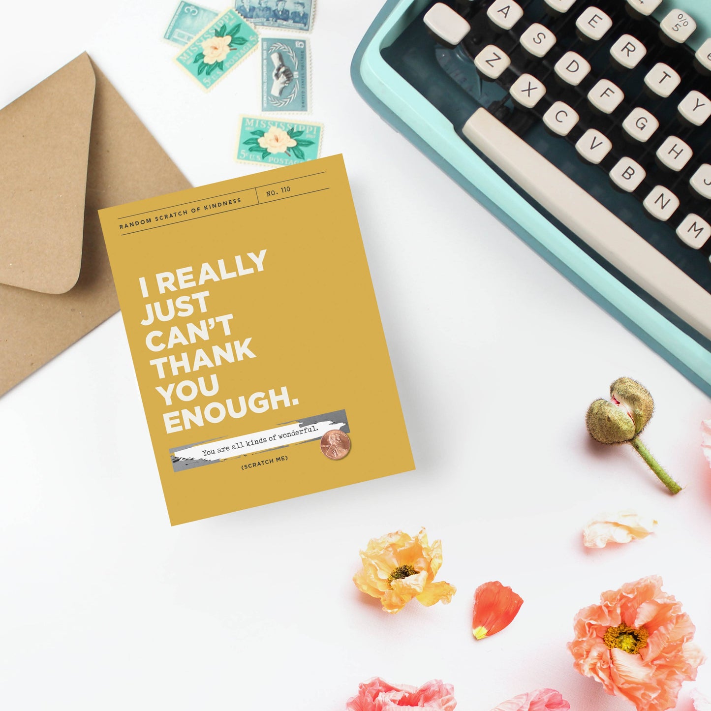 Scratch-off Can't Thank You Enough - Thank You Card - Porcupine Paper Co.