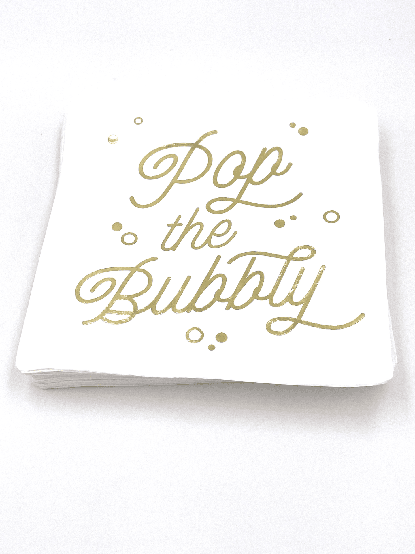 Funny Cocktail Napkins | Pop The Bubbly | Pack of 20 - Porcupine Paper Co.