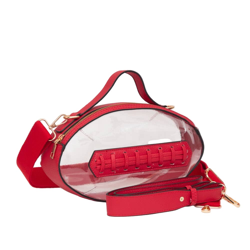 Game Day Football Style Clear Bag | Red