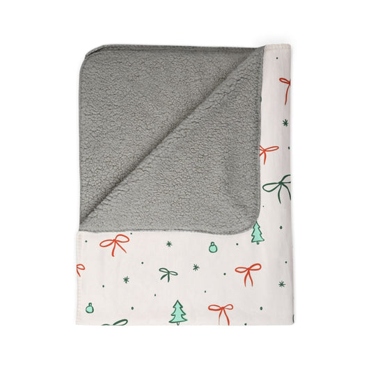 Christmas Ribbon Fleece Blanket | 50" x 60"