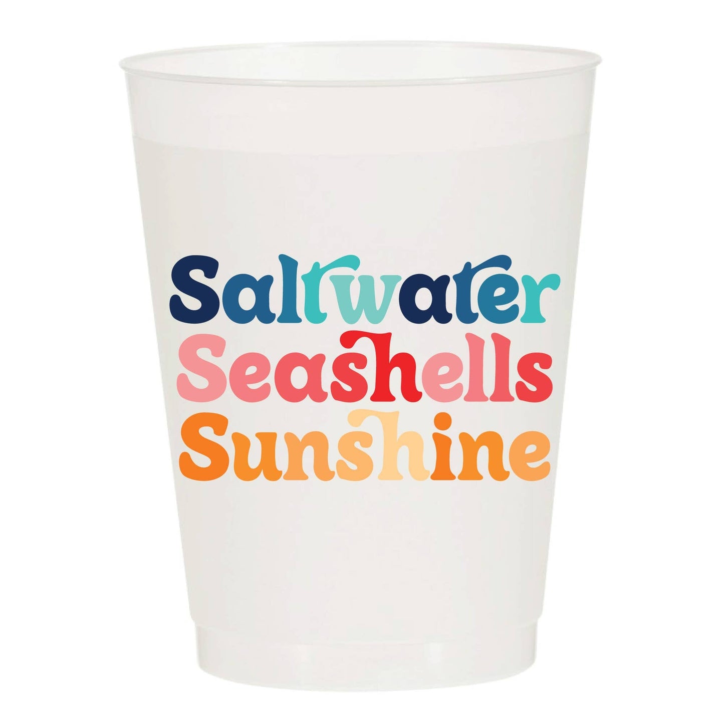 Saltwater Seashells Sunshine Frosted Cups | Pack of 10