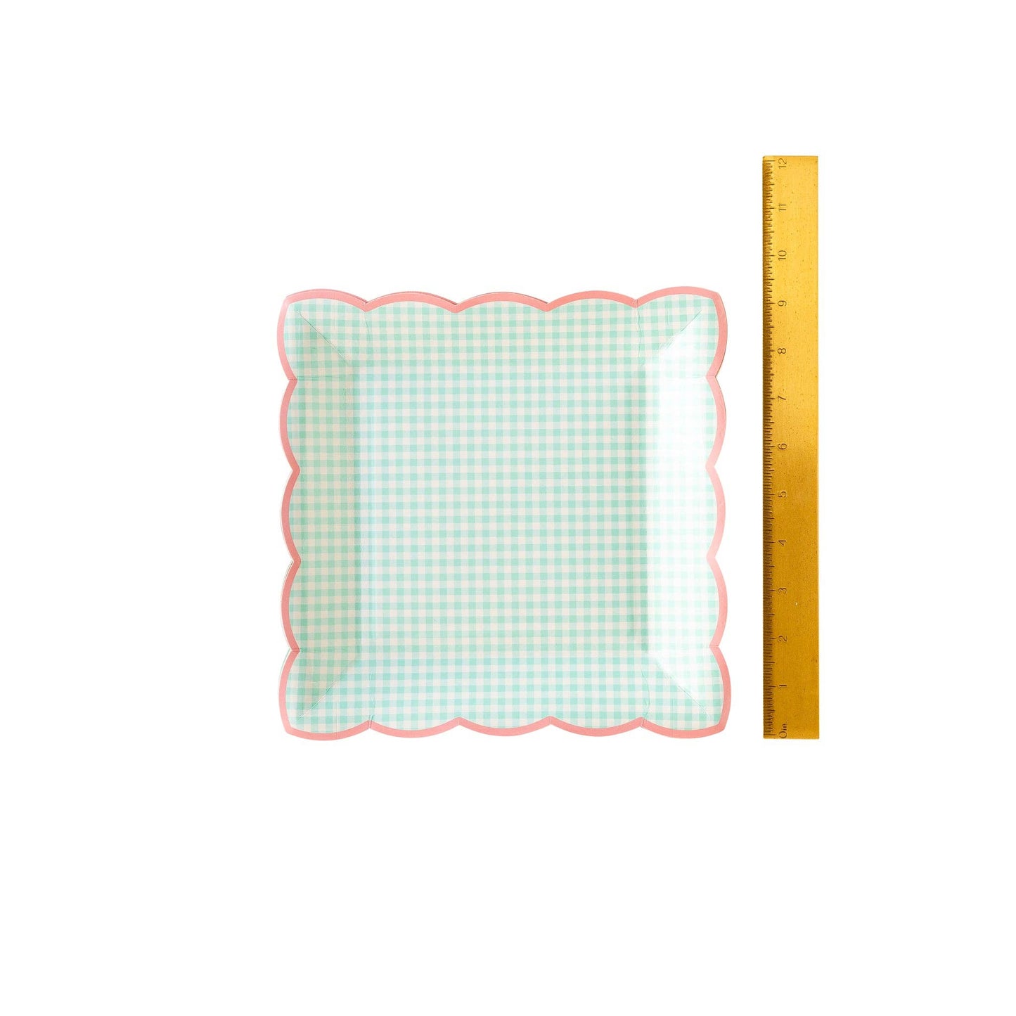 Gingham Plate Set 9" | Set of 8