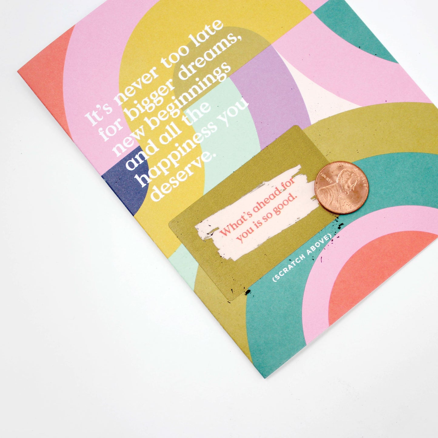 Scratch-off Never Too Late - Encouragement Card - Porcupine Paper Co.