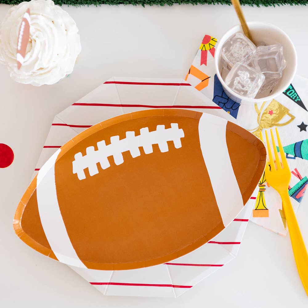 Good Sport Small Football Plates 10.75" | 8 count