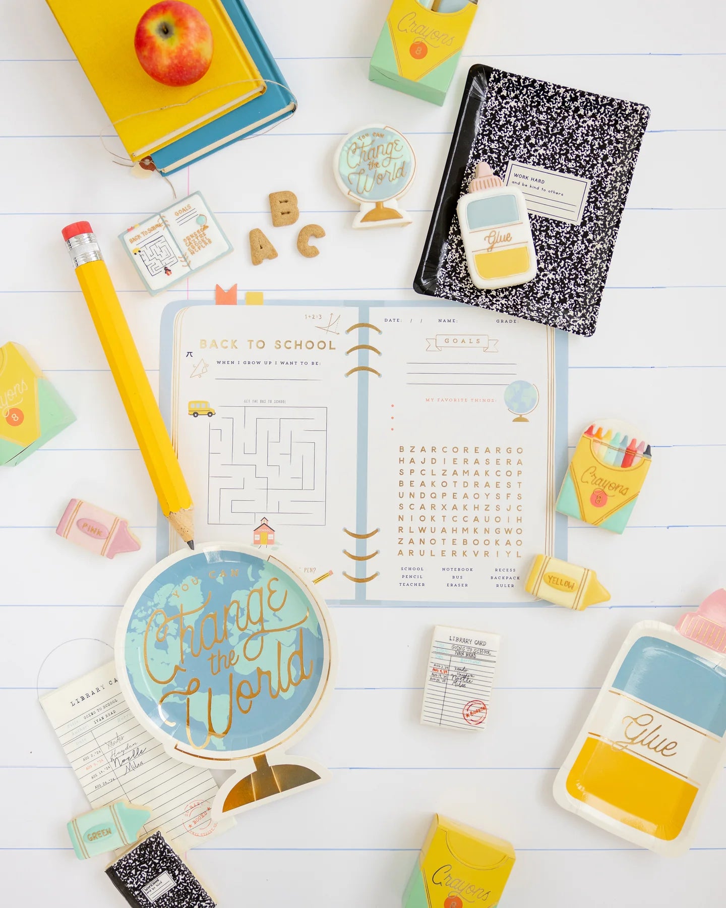 Back To School Globe Paper Plates