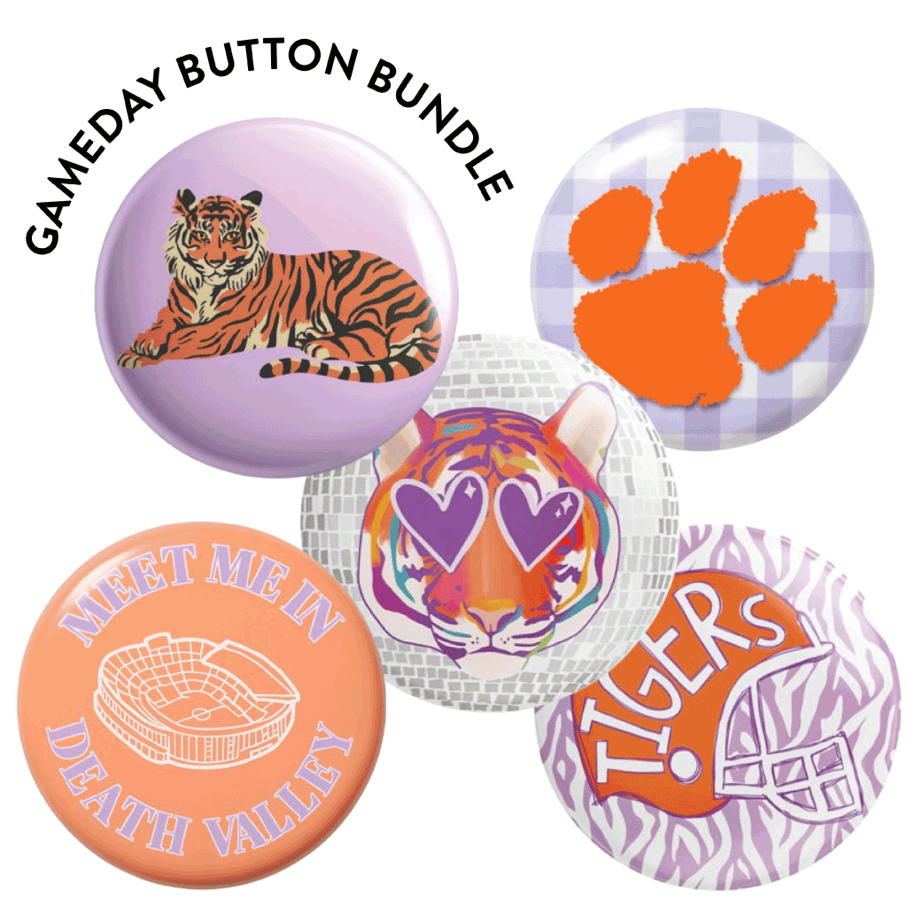 PREORDER | Gameday Button Bundle | Clemson