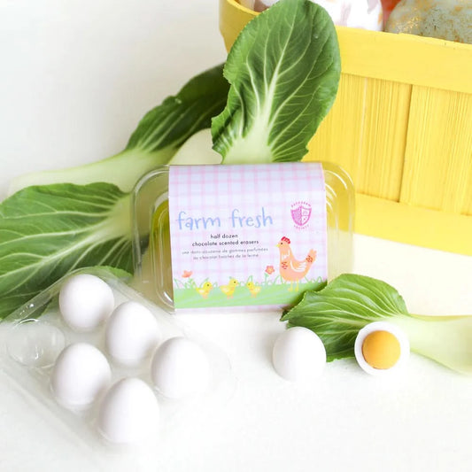 Farm Fresh Eraser Set | Set of 6 - Porcupine Paper Co.