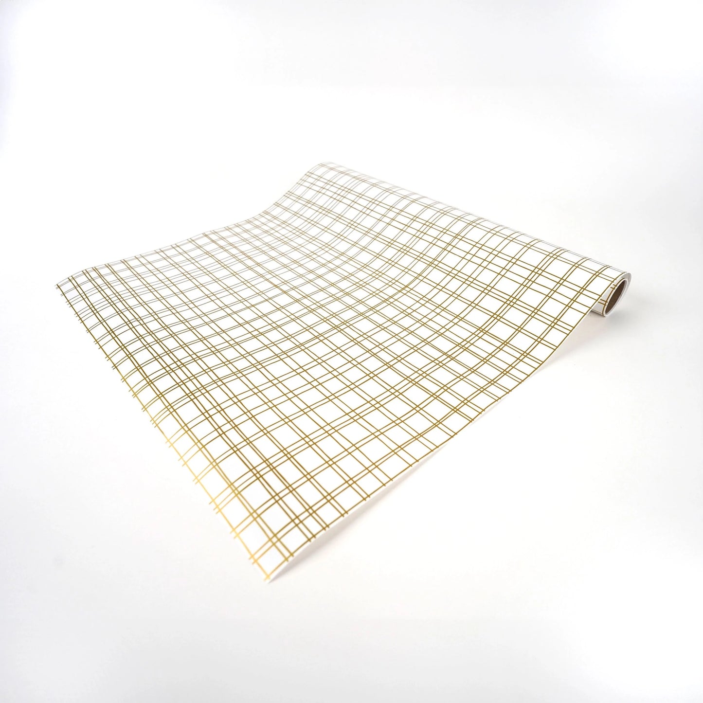 Gold Plaid Paper Table Runner - Porcupine Paper Co.