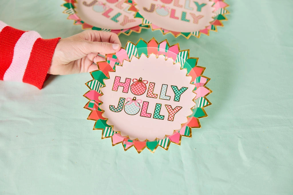 Holly Jolly Celebration Dessert Plates | 10 count