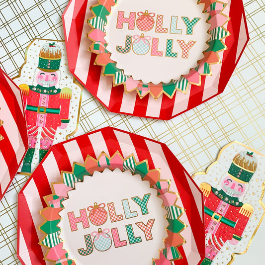 Holly Jolly Celebration Dessert Plates | 10 count