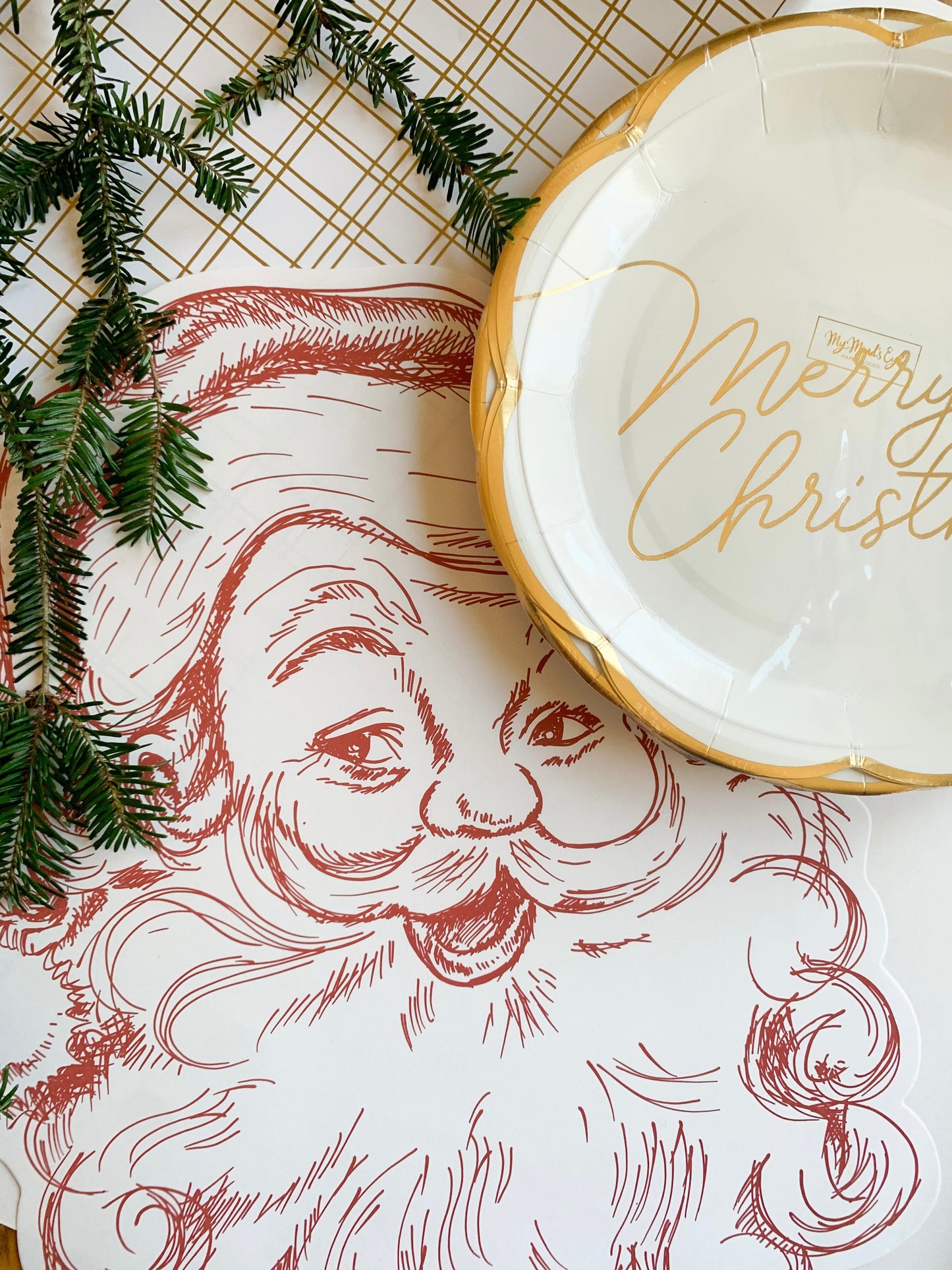 Jolly Santa Paper Placemats | 12 count