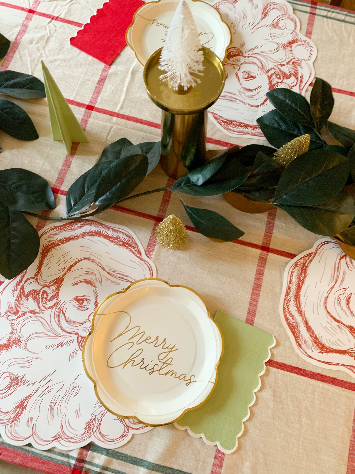Jolly Santa Paper Placemats | 12 count