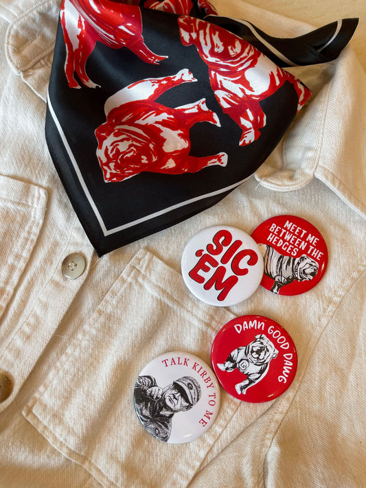 Georgia Gameday Button Bundle by My Mind's Eye featuring colorful team spirit buttons on a white background.