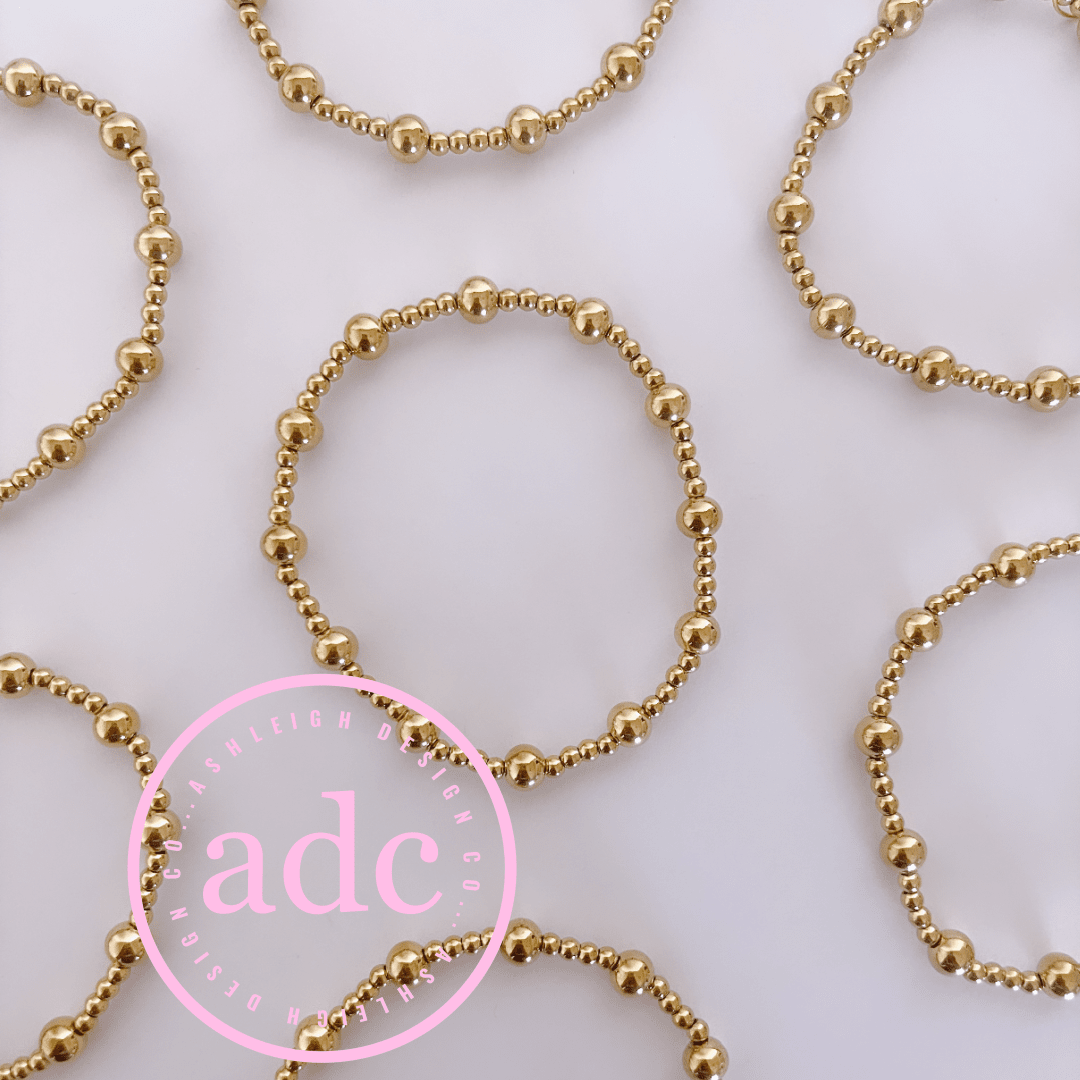 2MM & 6MM Gold-Filled Beaded Bracelet