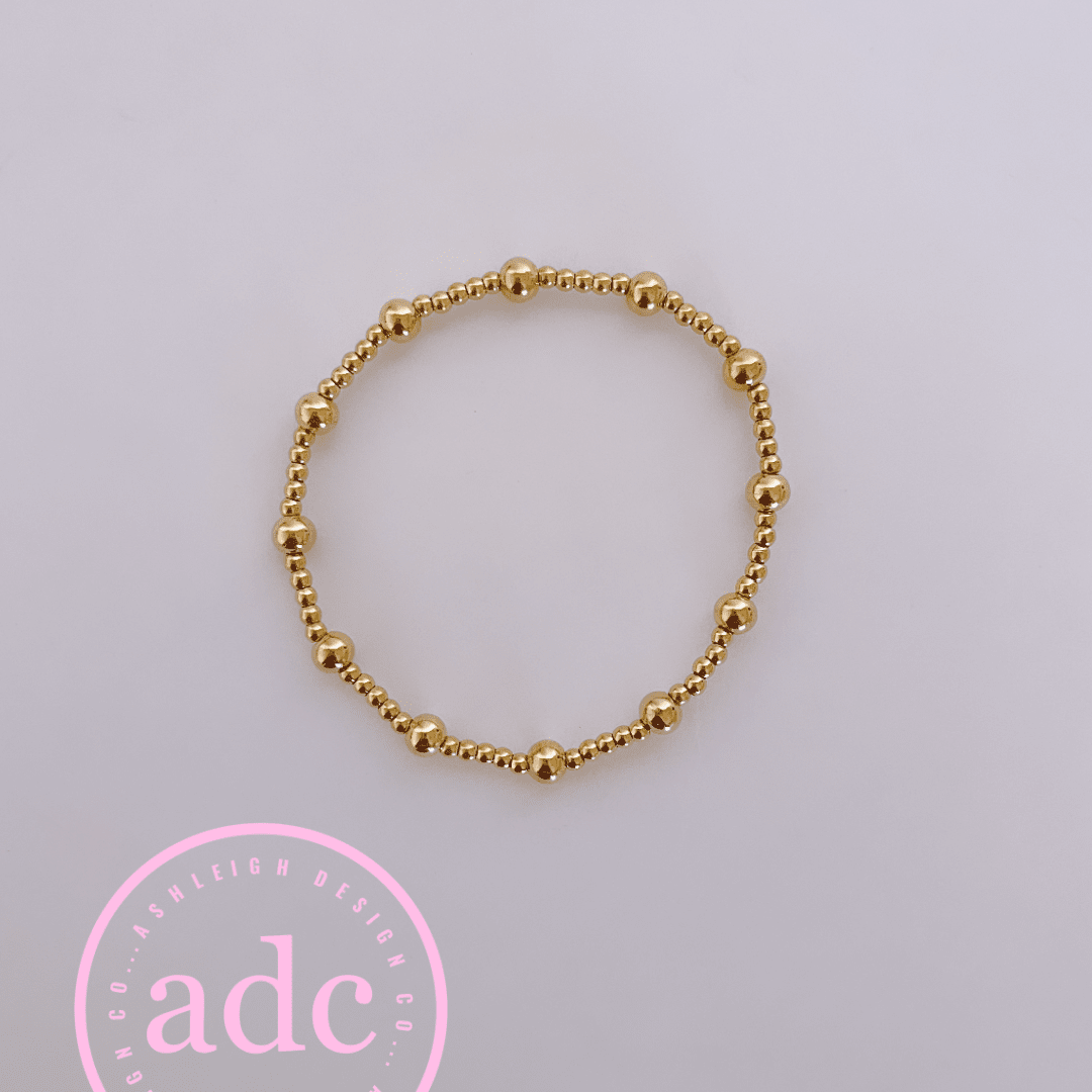 2MM & 4MM Gold-Filled Beaded Bracelet