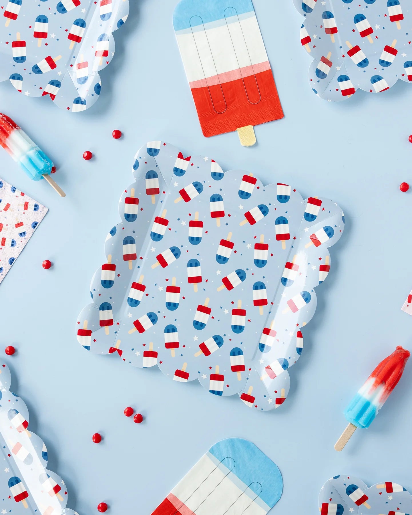 Blue Popsicles Paper Plates | 12 count