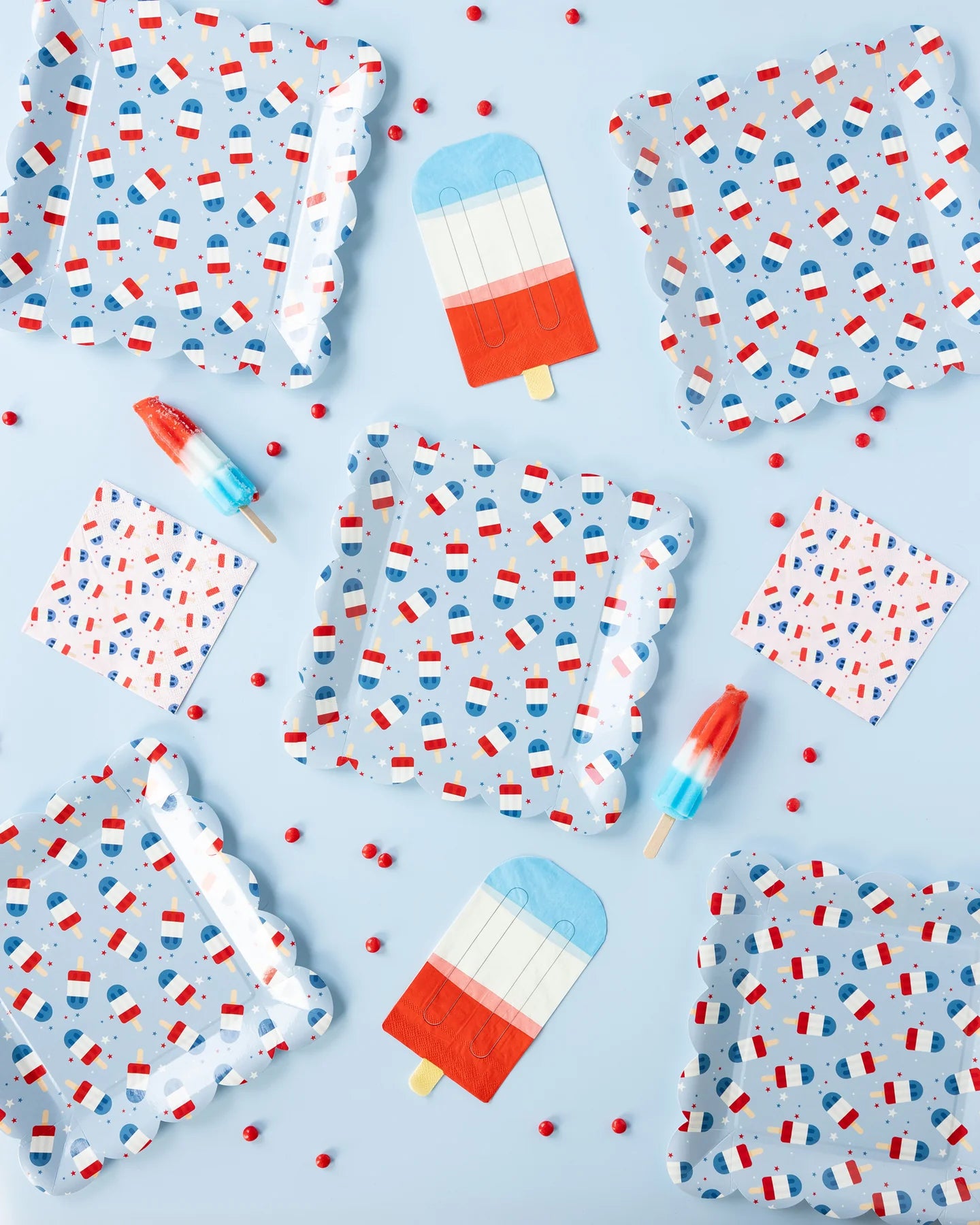 Blue Popsicles Paper Plates | 12 count