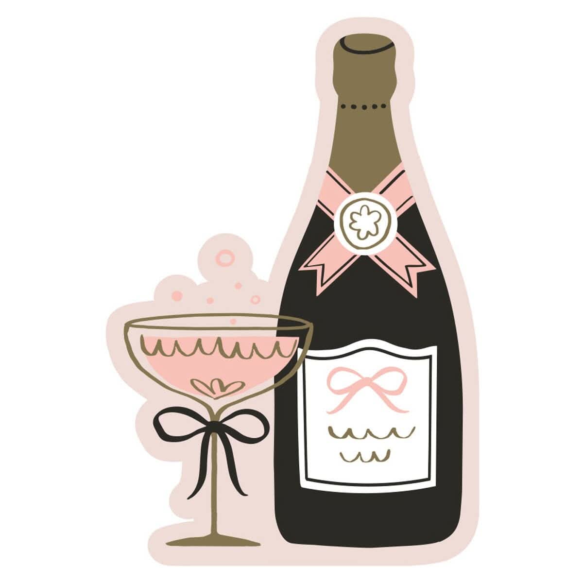 Champagne Bottle Party Cocktail Napkins