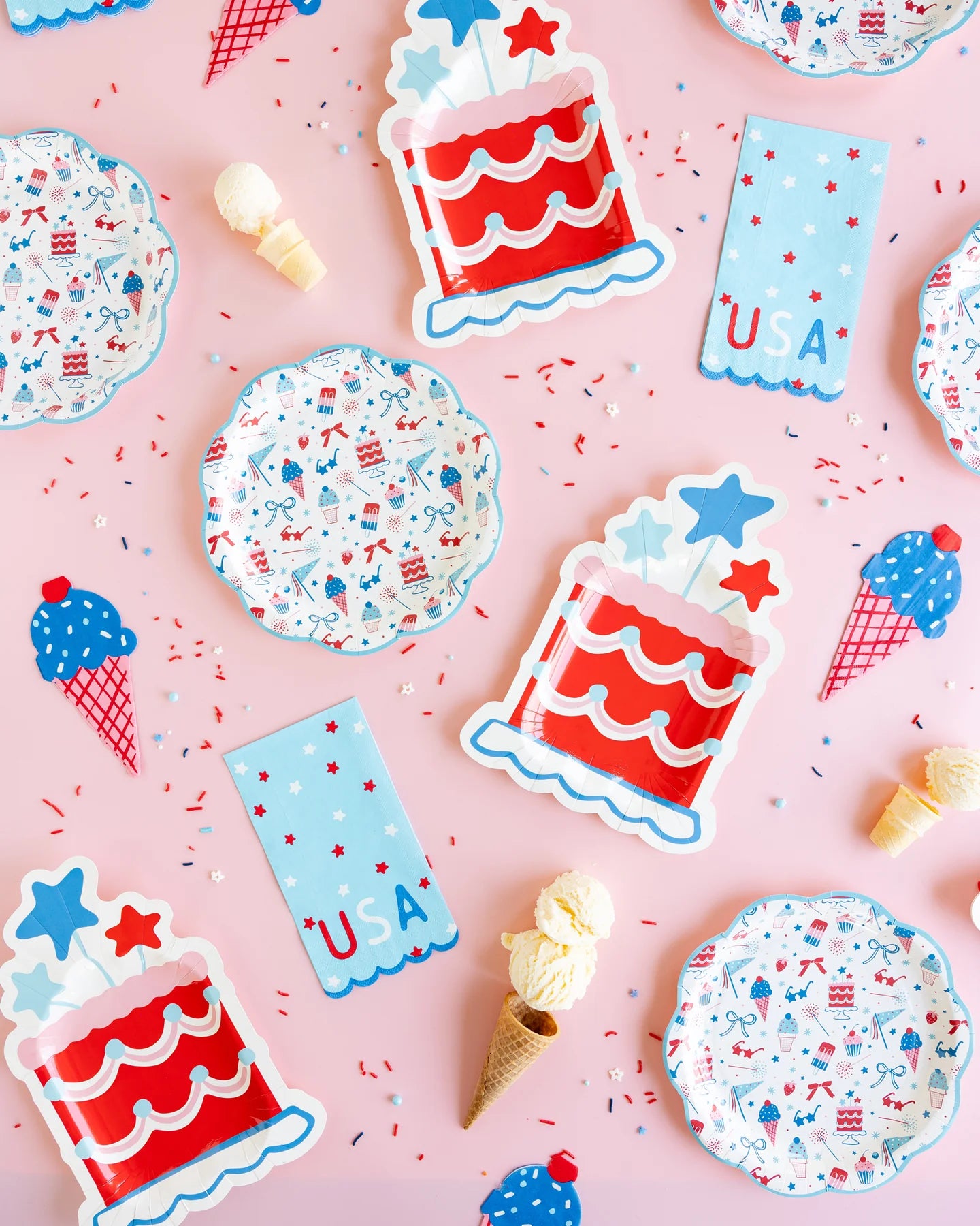Summer Cake Shaped 11" Paper Plate | 8 count