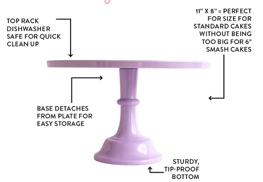 Light Purple Pedestal Cake Stand | Cupcake Display - Porcupine Paper Co.