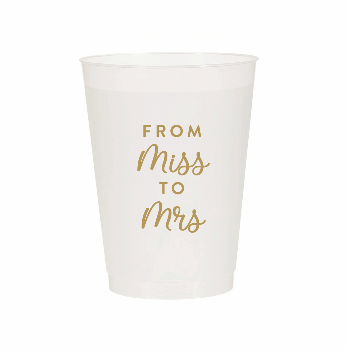 Miss to Mrs Frosted Cups | Pack of 6