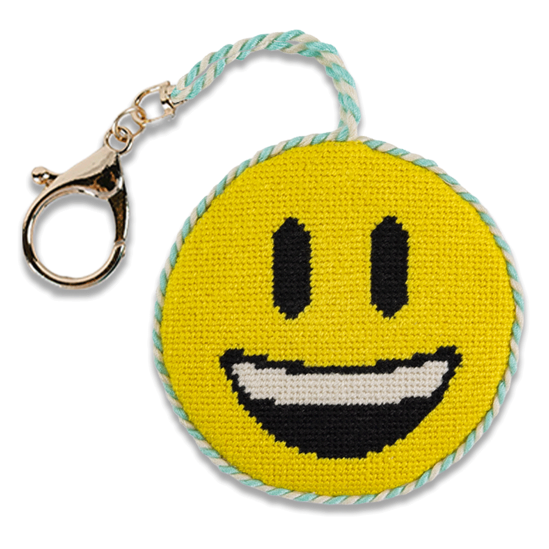 Smiley Face Emoji - Bag Charm - Porcupine Paper Co.