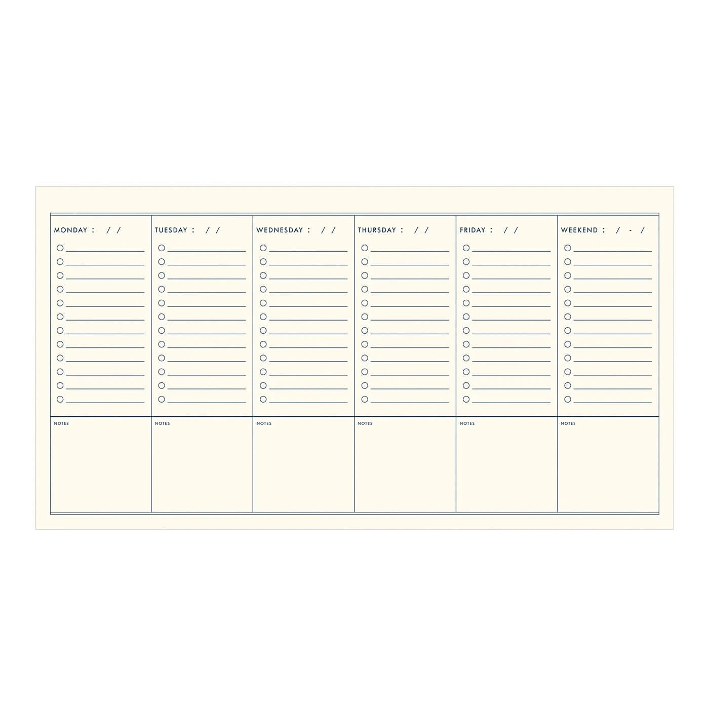 The Weekly Log Planner - Porcupine Paper Co.
