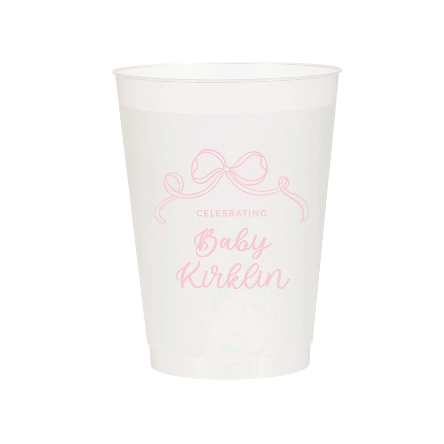 Personalized 16oz. Frosted Cup | Baby Shower | Girl