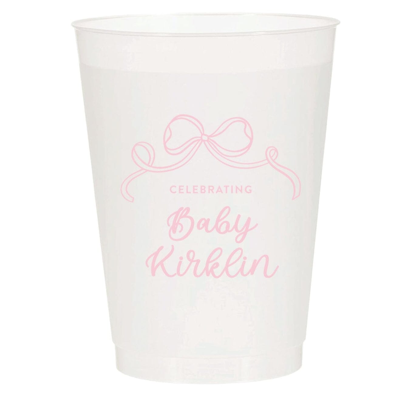 Personalized 16oz. Frosted Cup | Baby Shower | Girl