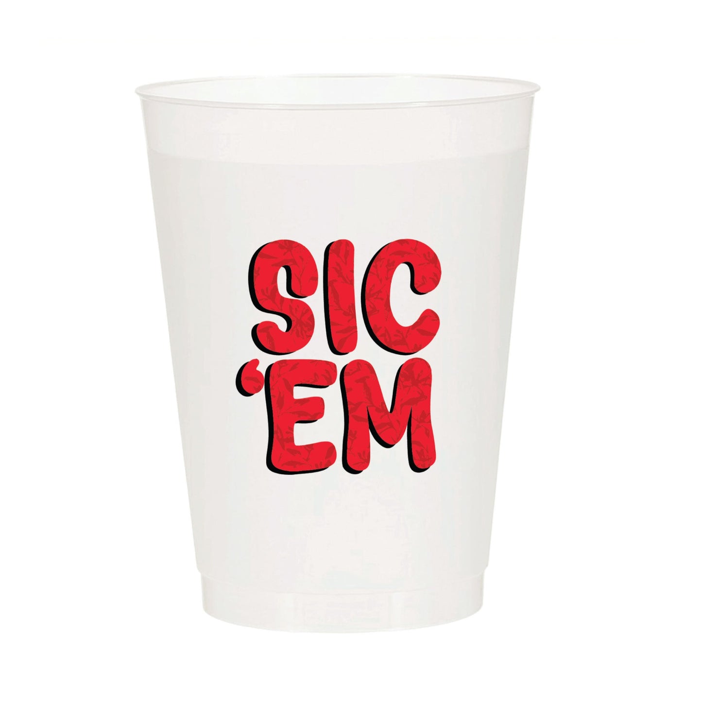 PREORDER | SIC 'EM Frosted Cups | Set of 10