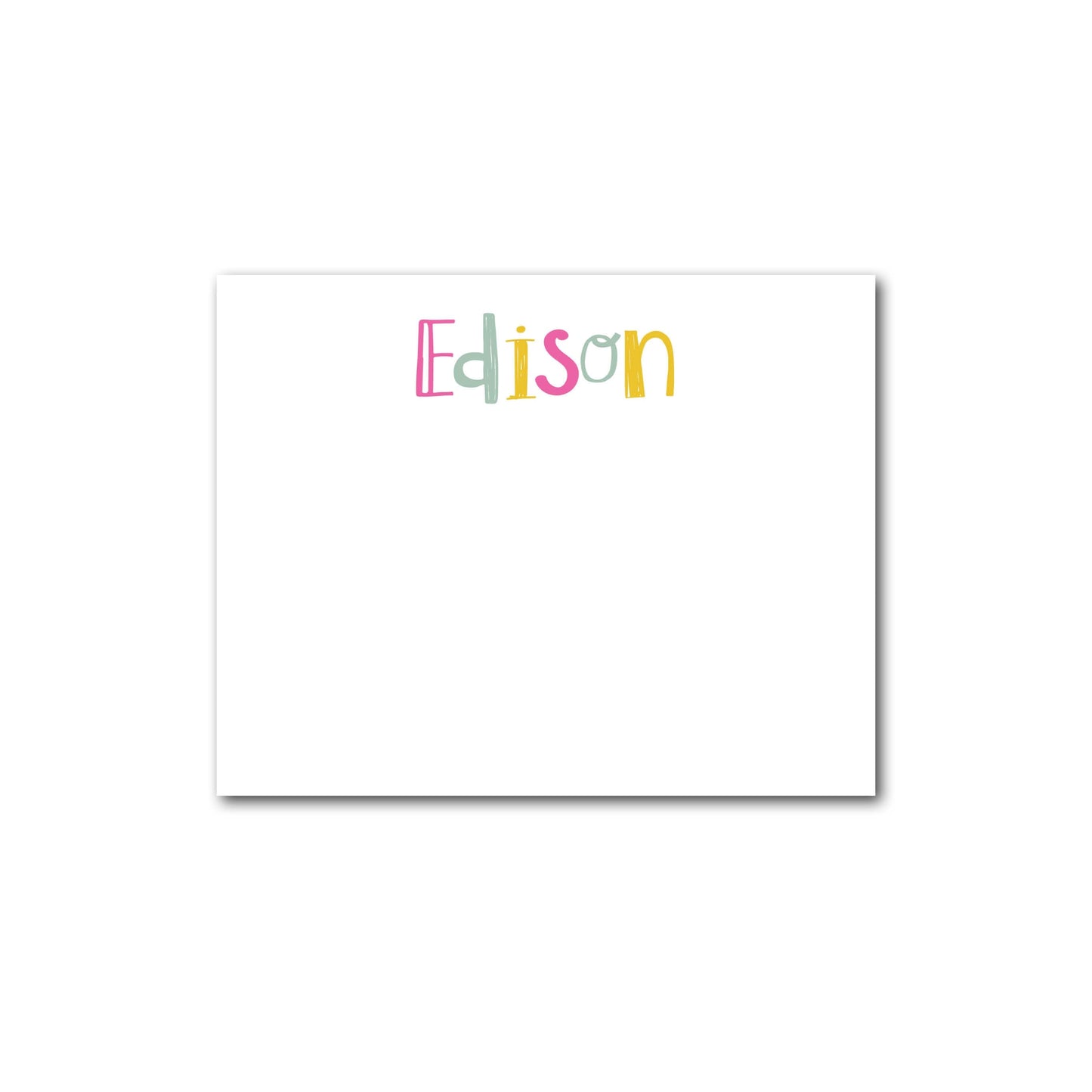 Personalized Doodle Notecard Set | Girl