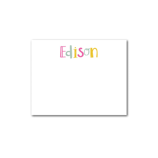 Personalized Doodle Notecard Set | Girl