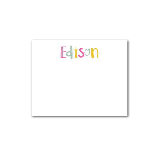 Personalized Doodle Notecard Set | Girl