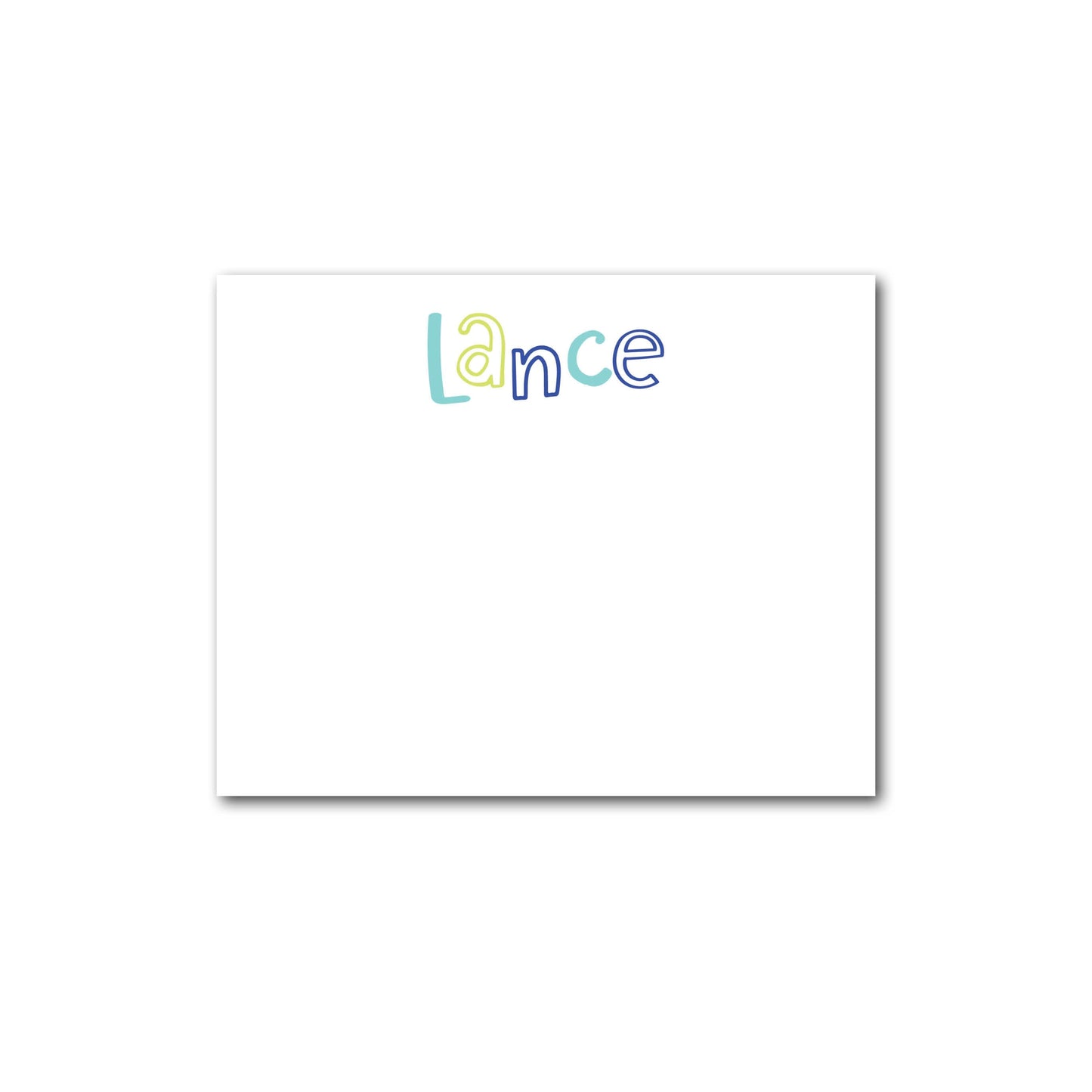 Personalized Doodle Notecard Set | Boy