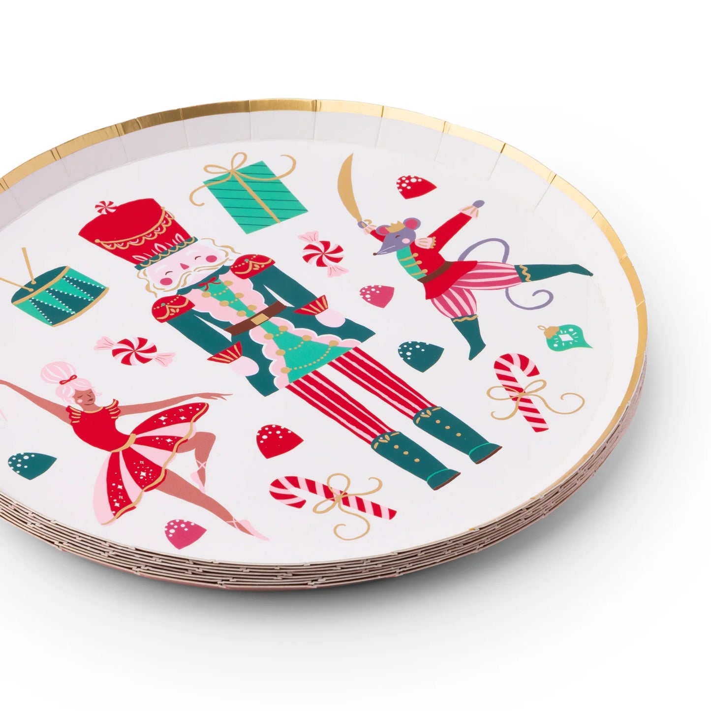 Whimsical Nutcracker Dessert Plates 8" | Set of 8