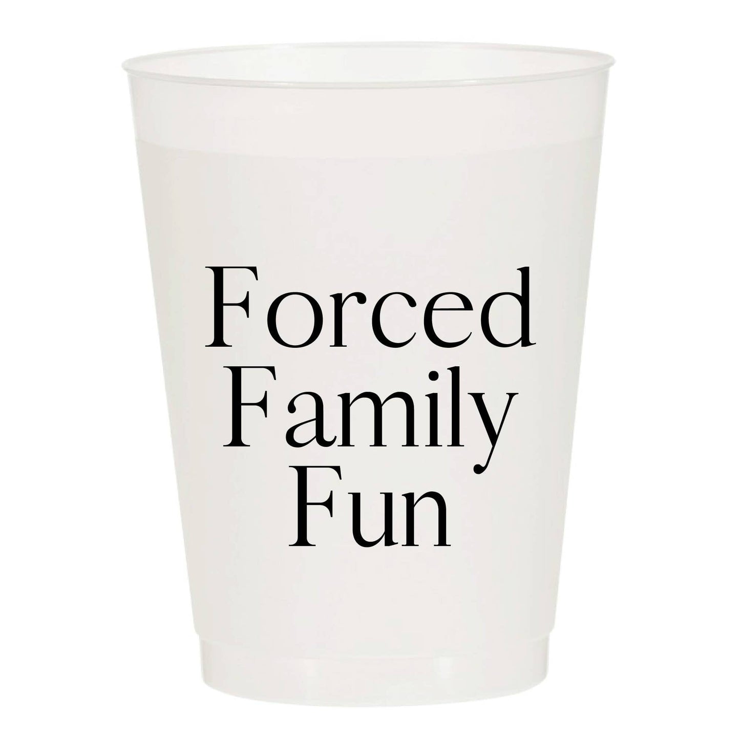 Forced Family Fun Frosted Cups | Pack of 6