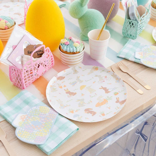 Bunnies In The Garden Large Napkins | Pack of 16 - Porcupine Paper Co.