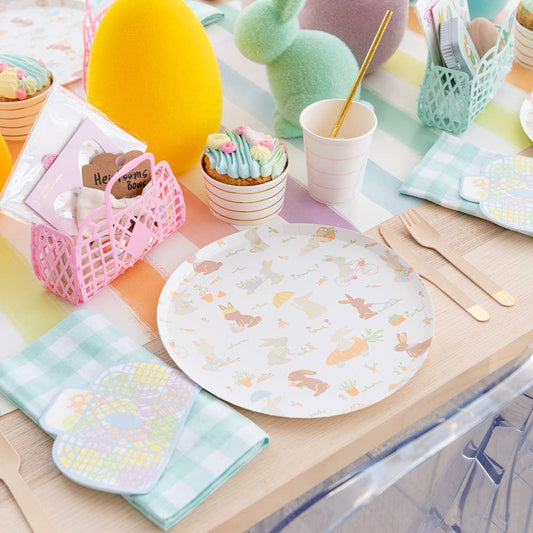 Bunnies In The Garden Large Napkins | Pack of 16 - Porcupine Paper Co.