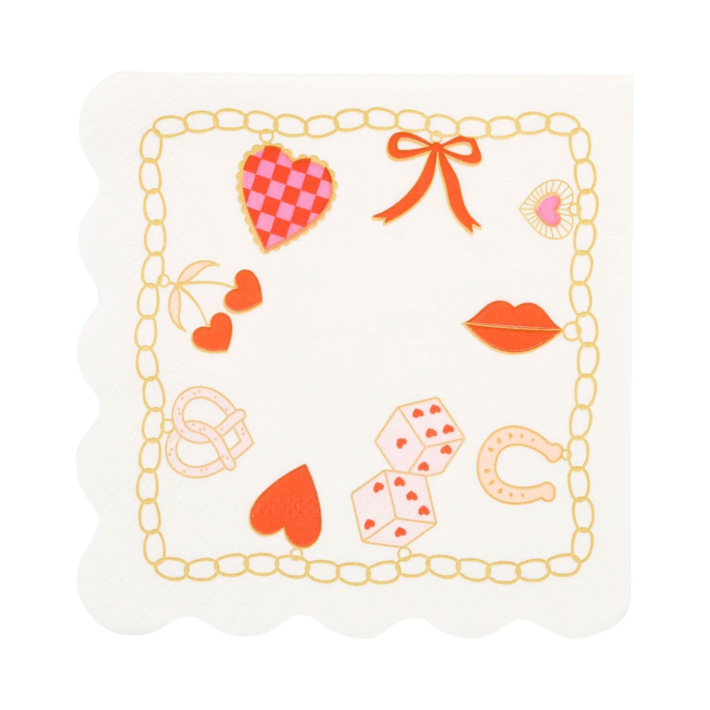 Valentines Charm Cocktail Napkin - 18 Count