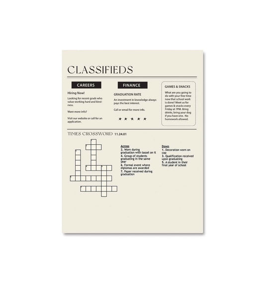 Graduation Times greeting card from Ginger P. Designs with celebratory message and colorful design for graduating students.