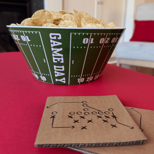 Football Reusable Snack Chip Bowl - Porcupine Paper Co.