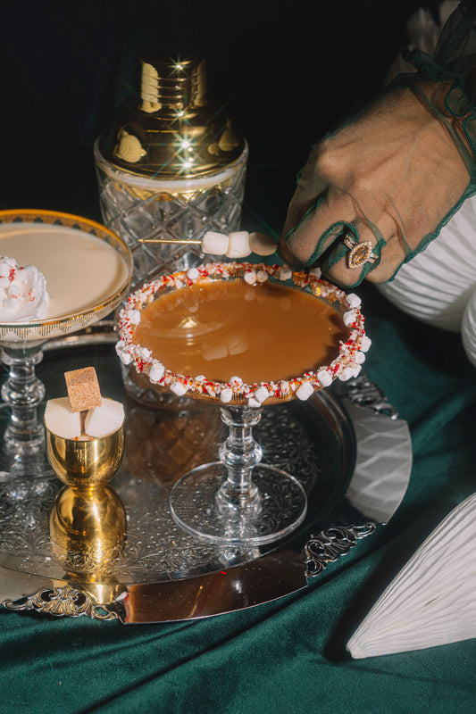 Hot Cocoa Martini Mixer Kit with Peppermint Rimmer